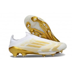 adidas F50+ FG Shoes Ftwr White Gold Met