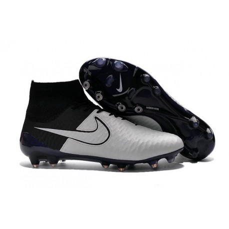 2016 New Soccer Shoes - Nike Magista Obra FG Leather Light Bone Light Bone Black Black