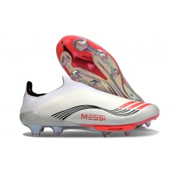 adidas F50+ LL FG Firm Ground Cleats Ftwr White Lucid Red Silver Met.