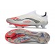 adidas F50+ LL FG Firm Ground Cleats Ftwr White Lucid Red Silver Met.