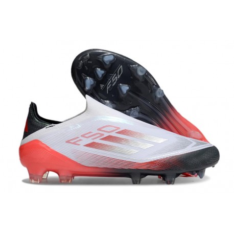 adidas F50 Elite Laceless FG White Black Red
