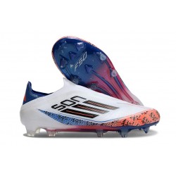 adidas F50 Elite Laceless FG White Black Bright Red