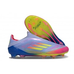 adidas F50 Elite Laceless FG Blue Fusion Lucid Lemon Lucid Pink