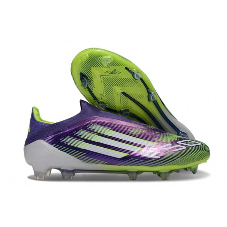adidas F50 Elite Laceless FG Purple Rush Ftwr White Lucid Lemon