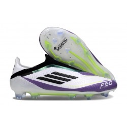 adidas F50 Elite Laceless FG X Messi Ftwr White Core Black Unity Purple