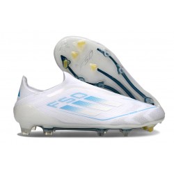 adidas F50 Elite Laceless FG White Pearl Met. Blue