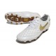 Nike Tiempo Legend X Elite Leather FG Ronaldo White Gold