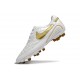 Nike Tiempo Legend X Elite Leather FG Ronaldo White Gold