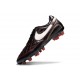 Nike Tiempo Legend X Elite Leather FG Ronaldo Black White Red