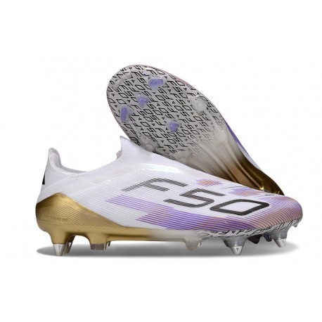 News adidas F50 Elite LL FG White Purple Black