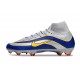 Nike Zoom Mercurial Superfly 10 Elite FG Silver Blue Yellow