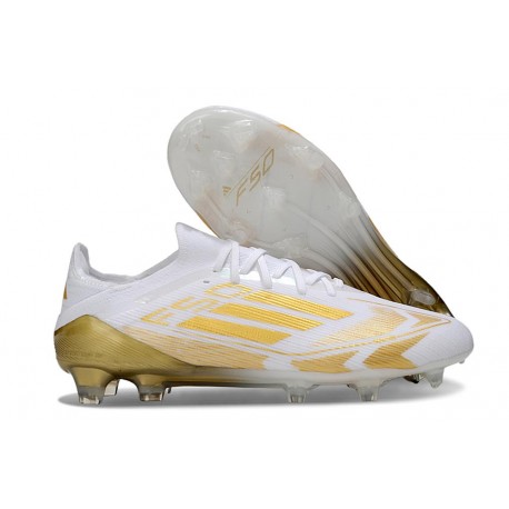 New adidas F50 Elite FG Ftwr White Gold Met