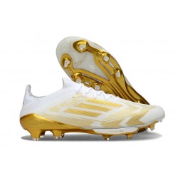 adidas F50 + FG Soccer Boots White Gold