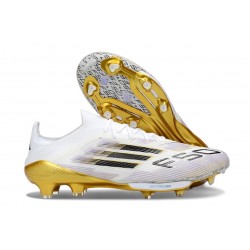 adidas F50 + FG Soccer Boots Ftwr White Black Gold Met