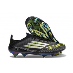 adidas F50 + FG Soccer Boots Core Black Iron Met. Lucid Lemon