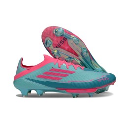 adidas F50 + FG Soccer Boots X MESSI Flash Aqua Lucid Pink Lucid Cyan
