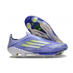 adidas F50+ Laceless FG Shoes Purple Rush Lucid Lemon