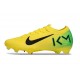 Nike Air Zoom Mercurial Vapor 16 Elite FG Mbappe Yellow Green Black