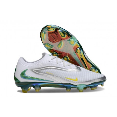 New Nike Phantom 6 Low Cut Elite FG White Silver Green