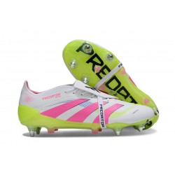 Adidas Predator Elite Fold-Over Tongue SG Boots White Pink Yellow