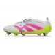 Adidas Predator Elite Fold-Over Tongue SG Boots White Pink Yellow