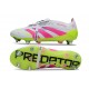 Adidas Predator Elite Fold-Over Tongue SG Boots White Pink Yellow