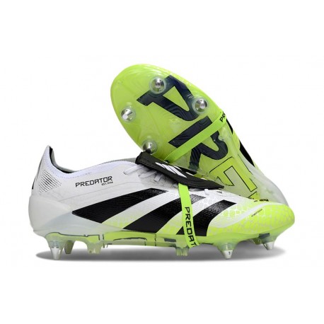 Adidas Predator Elite Fold-Over Tongue SG Boots White Black Volt
