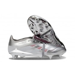 Adidas Predator Elite Fold-Over Tongue SG Boots Silver Red