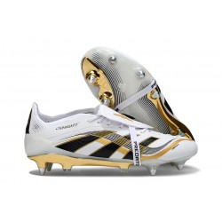 Adidas Predator Elite Fold-Over Tongue SG Boots White Black Gold Met