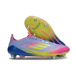 New adidas F50 Elite SG Shoes Blue Fusion Lucid Lemon Lucid Pink
