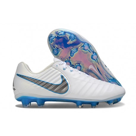 Nike Tiempo Legend 10 Elite FG White Gray Blue