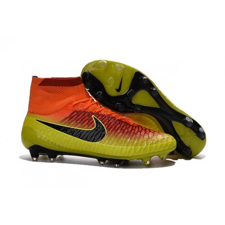 Football Boots For Men Nike Magista Obra FG Total Crimson Black Bright Citrus