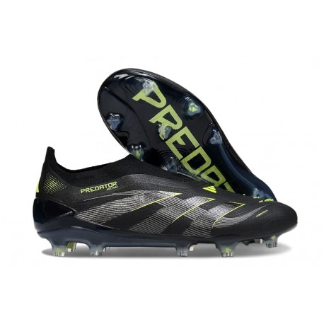 adidas Predator 25 Elite Laceless FG Black Yellow