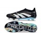adidas Predator 25 Elite Laceless FG Black White Blue