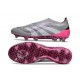 adidas Predator 25 Elite Laceless FG Gray White Pink