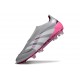 adidas Predator 25 Elite Laceless FG Gray White Pink