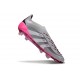 adidas Predator 25 Elite Laceless FG Gray White Pink