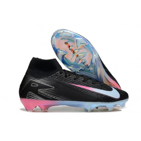 Nike Air Zoom Mercurial Superfly X Elite FG Cleat Black Blue Pink