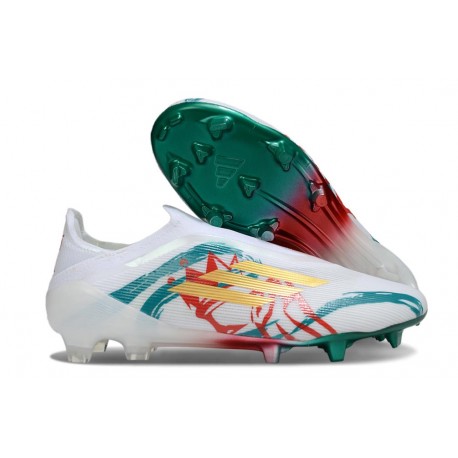 News adidas F50 Elite LL FG White Green Gold