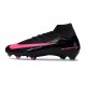 Nike Air Zoom Mercurial Superfly X Elite FG Cleat Black Pink