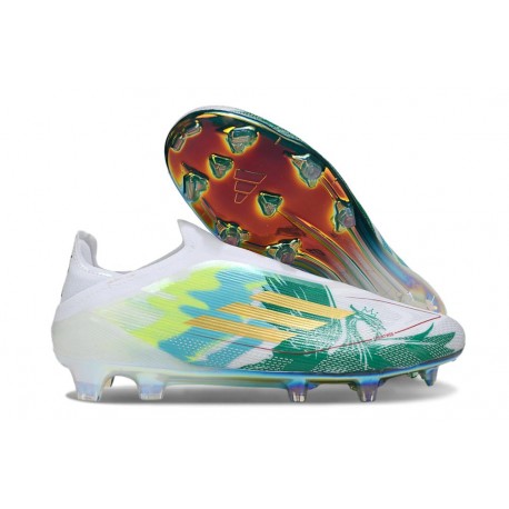 News adidas F50 Elite LL FG White Green Gold