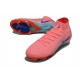 Nike Air Zoom Mercurial Superfly X Elite FG Cleat Pink Blue