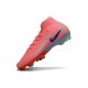 Nike Air Zoom Mercurial Superfly X Elite FG Cleat Pink Blue
