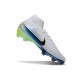 Nike Air Zoom Mercurial Superfly X Elite FG Cleat White Black Blue