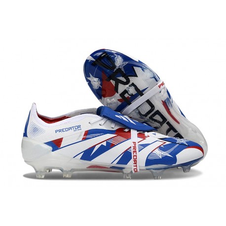 Adidas Predator Elite Foldover Tongue FG White Blue Red