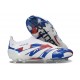 adidas Predator 25 Elite Laceless FG White Blue Red