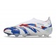 adidas Predator 25 Elite Laceless FG White Blue Red