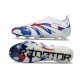 adidas Predator 25 Elite Laceless FG White Blue Red