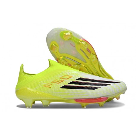adidas F50+ Laceless FG Shoes Yellow Black