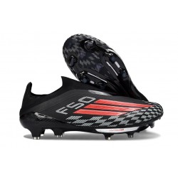 adidas F50+ Laceless FG Shoes Black Red